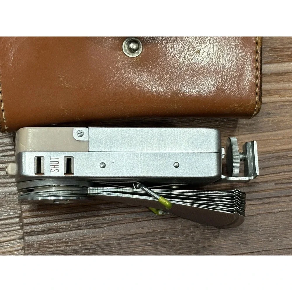Vintage Hermes Exposure Rangefinder Fan CombiMeter IIa LOOK Japan + Leather Case